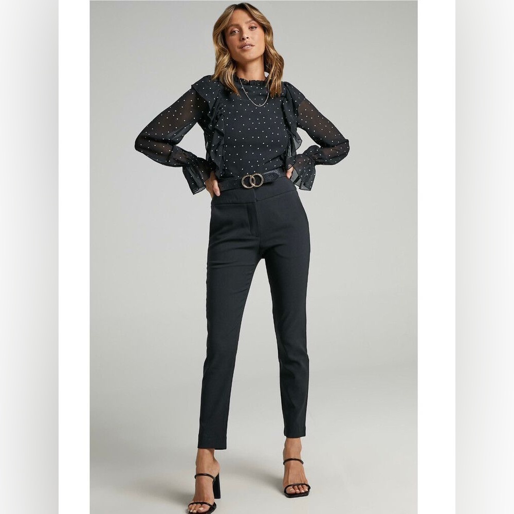 SHOWPO Black Hailey Trousers in size 4